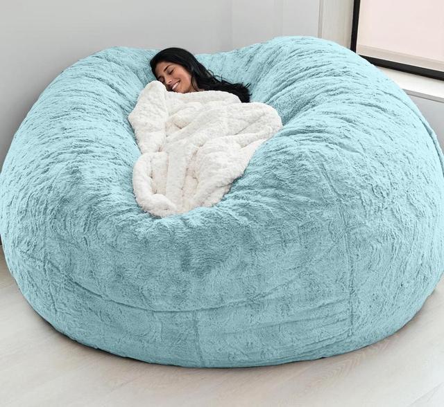 Εξωτερική 7Ft Γίγαντα Φασόλια Τύπου Καρέκλα Lounge Soft Fux Fur υφασματικό EPS γεμίσει 12