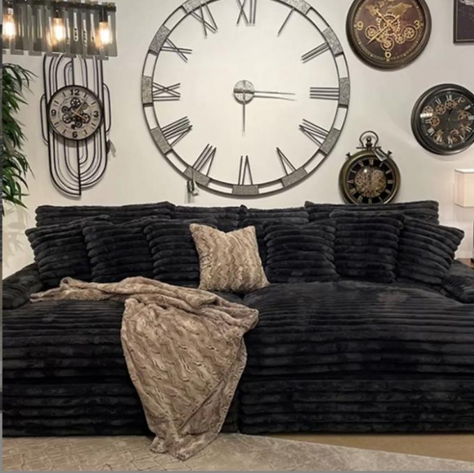 Σύγχρονο Υφασμάτινο Καναπέ Corduroy Chaise Lounge Σετ Καναπέ Door-to-Door Cinema Sleeper Για Σύγχρονο Σαλόνι 1