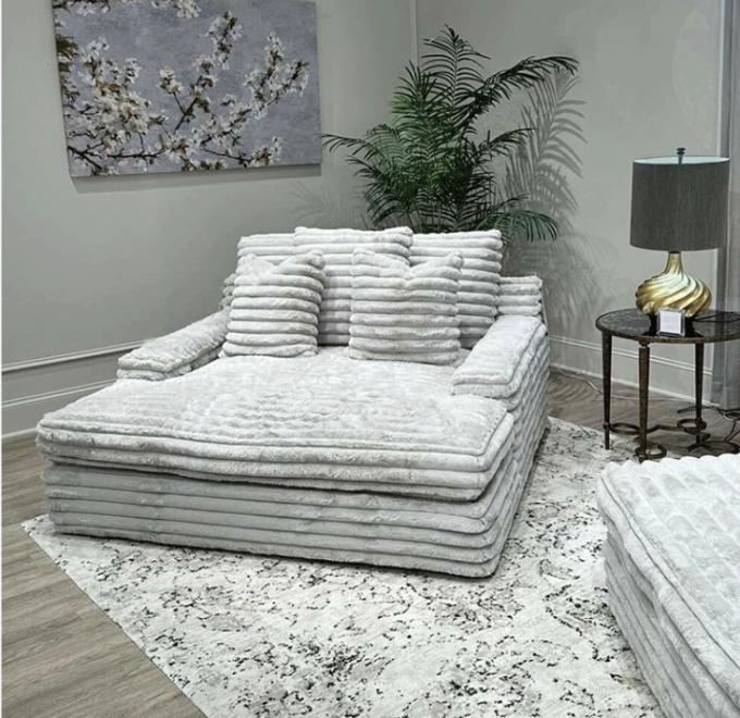 Σύγχρονο Υφασμάτινο Καναπέ Corduroy Chaise Lounge Σετ Καναπέ Door-to-Door Cinema Sleeper Για Σύγχρονο Σαλόνι 9