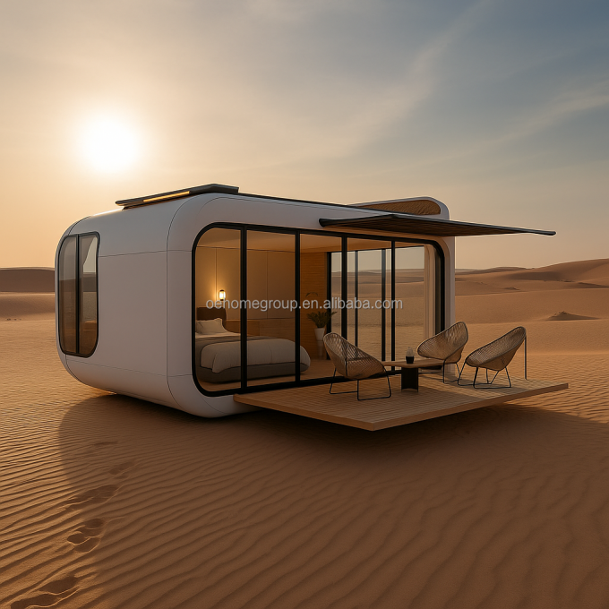 Ανθεκτικό Χρησιμοποιώντας Διαφορετικά Prefab Container House Μικροσκοπικό Φορητό Σπίτι Μικροσκοπικό Μονουλικό Σπίτι Κατασκήνωση Ξενοδοχείο Διαστημική Κάψουλα 6