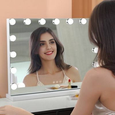 Σύγχρονο Chrome Led Hollywood Vanity Mirror Μεγεθύνεται με φώτα