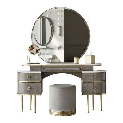 MDF φωτισμένο γωνιακό Vanity Set Στεκό τραπέζι ντύσεως