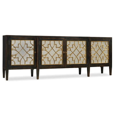 Μαύρο καθρέφτη Credenza ντουλάπι Πλακέτο οργανωτή για το καθιστικό τηλεόραση