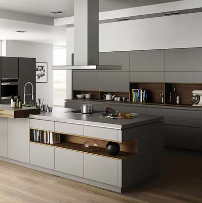 OEM Λάκκα Γωνιακή κουζίνα ντουλάπια και countertops λύσεις Ακρυλική πόρτα